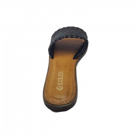 Papuci damă, LULUX, Piele ecologică, Negru [3]