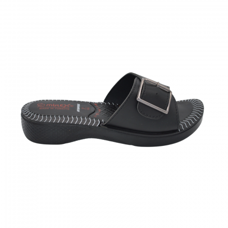 Încălțăminte damă - Papuci dama, Mulex, Negru cu catarama