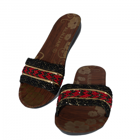 Papuci dama, Talpa joasa, Negru si rosu,  ta1622 [3]