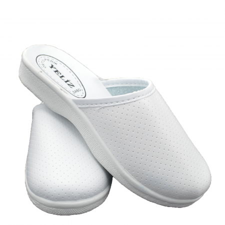 Saboți medicali unisex, Talpă joasă, Alb [2]