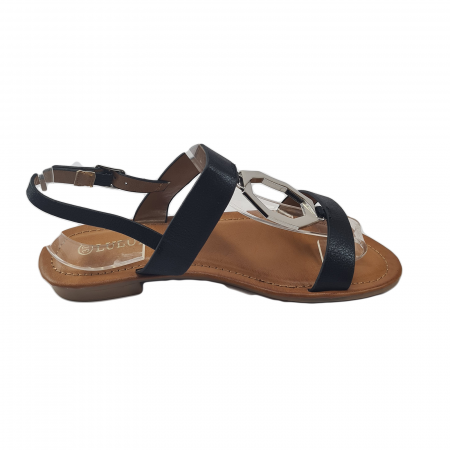 Sandale damă, Lulux, Piele ecologică, Negru [2]