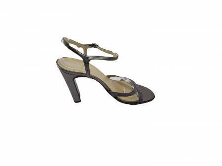Sandale damă, material textil+piele naturală, gri, 37 EU [6]