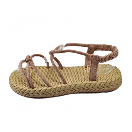 Sandale damă - Sandale damă, Material textil, Roz 110b