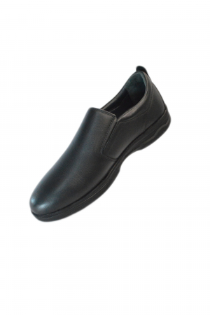 Pantofi barbati fara siret, SCV, Piele naturala,  Negru, ta1148 [2]