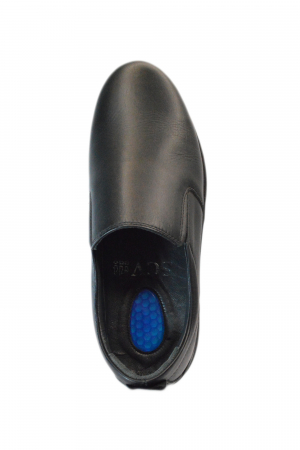 Pantofi barbati fara siret, SCV, Piele naturala,  Negru, ta1148 [3]