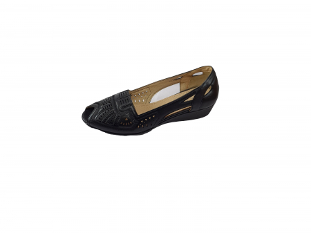 Extra-Reduceri - Pantofi damă decupați, piele ecologică, Negru, 39 EU