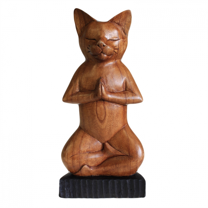 Statueta pisica lemn [2]
