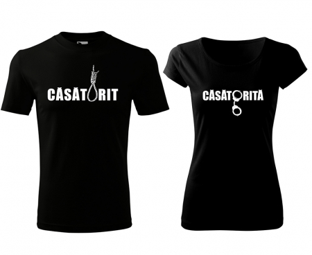 Cadouri pentru cuplu - tricouri casatorit-casatorita
