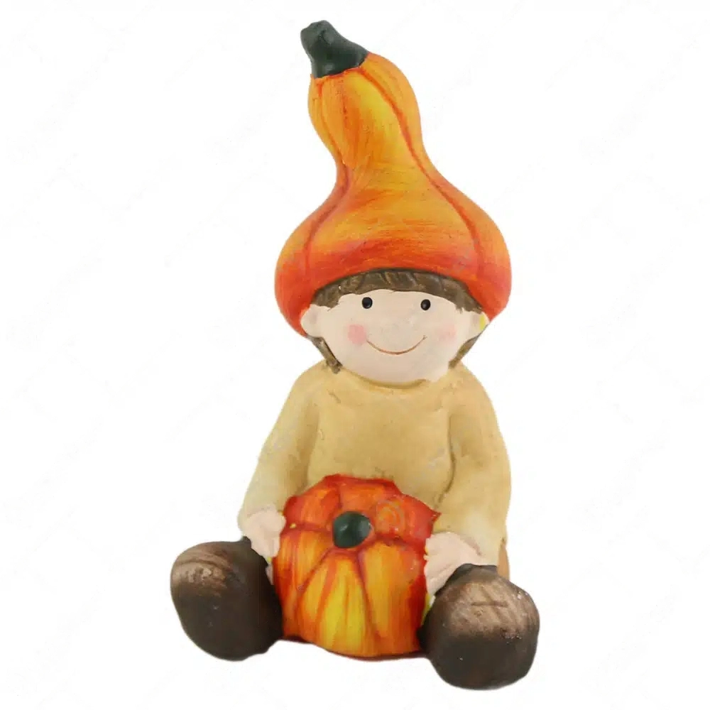 Figurine ceramice - figurina copil cu dovleac