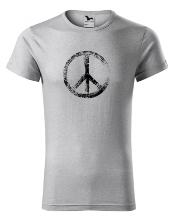 Tricouri tematice - tricou flower power grunge gri