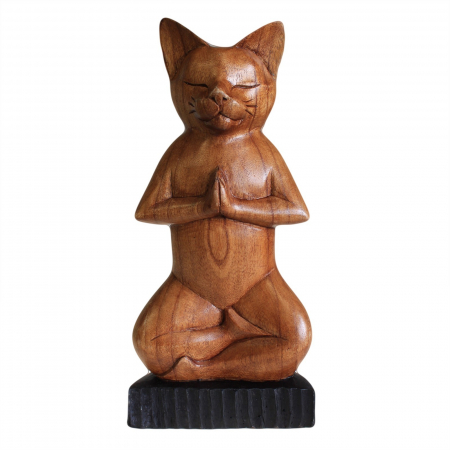 Statueta pisica lemn [1]
