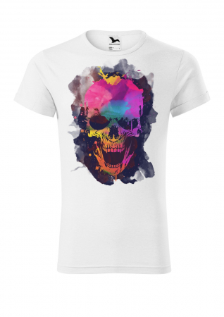 Tricouri tematice - Tricou craniu colorat