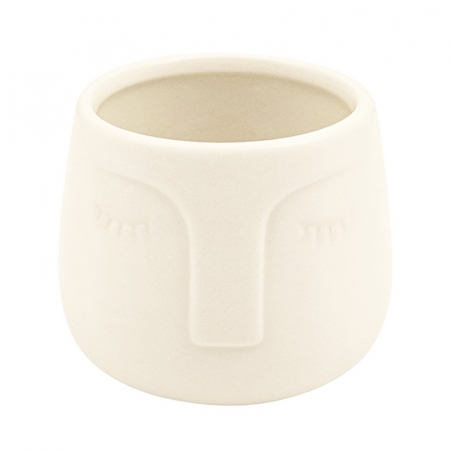 Vase, ghivece si suporturi plante - Vas ceramic cap stilizat