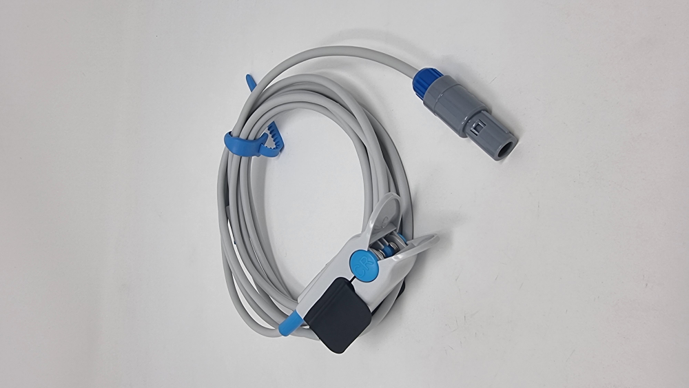 Cablu complet - SpO2 Mindray / Edan - adult cleste - 6 pini - 2 linii ghidaj [4]