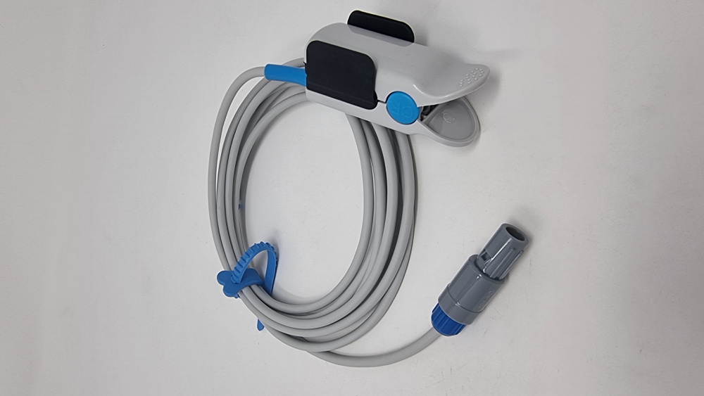 Cablu complet - SpO2 Mindray / Edan - adult cleste - 6 pini - 2 linii ghidaj [3]