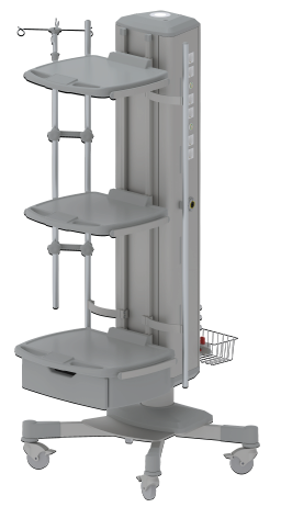 Rampa gaze medicale mobila montata pe troliu cu 4 roti [2]