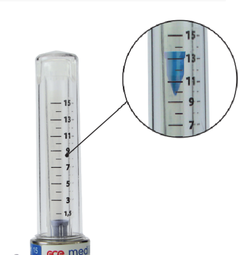 Debitmetru pentru oxigen, cupla standard DIN - MEDIMETER [3]