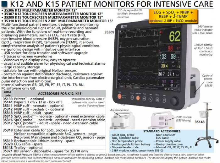 Monitor multifunctional pentru pacient - K12 [4]