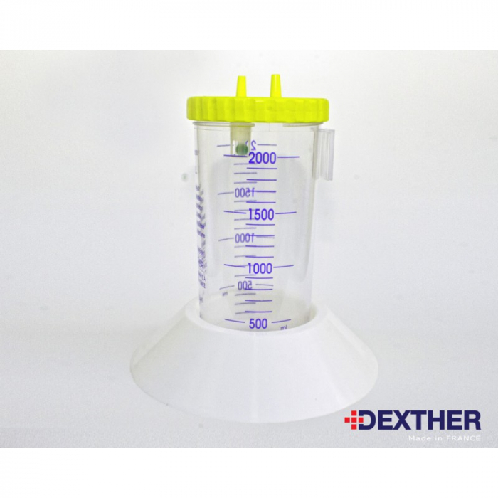 Vas colector secretii 2.000ml (2L) reutilizabil , sterilizabil, Dexther [2]