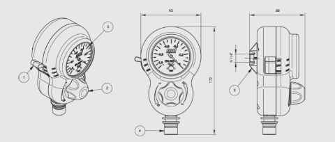 Aspirator Vacuum 0-1000 mbar cuplă DIN | Profesional [1]