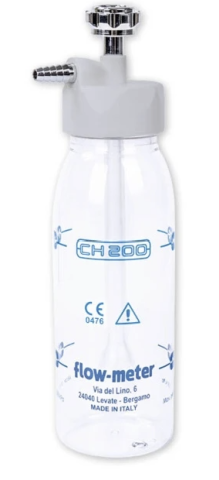 Console ATI si UPU - Borcan barbotor/ vas umidificator pentru oxigenare CH200 conexiune 1/4 sau 9/16