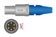 Cablu complet - SpO2 Mindray / Edan - adult cleste - 6 pini - 2 linii ghidaj [1]