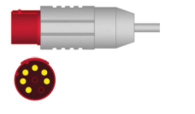 Accesorii monitoare functii vitale - Cablu ECG EKG 3 fire 8 pini Bionet BM3 tip cleste