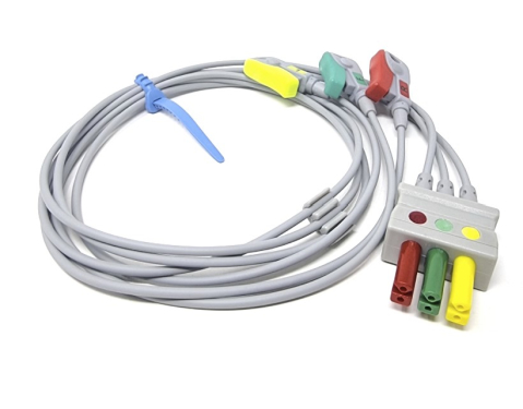 Aparatura medicala - cablu-set-3-fire-ecg-ekg-siemens-draeger-pm8060-coreray-tip-cleste