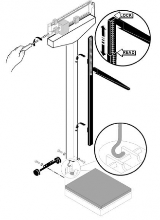 Cântar mecanic profesional cu taliometru – 200 kg – ASTRA [3]