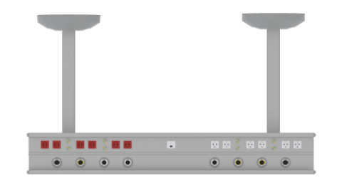 Consola gaze medicale cu prindere in tavan - 1 post Terapie Intensiva ATI