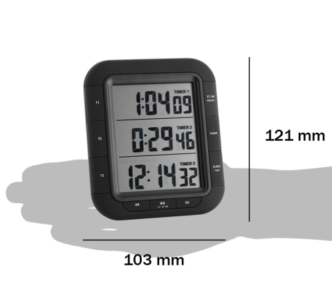 Metrologie - Cronometru digital TRIPLE TIME XL cu certificat BRML