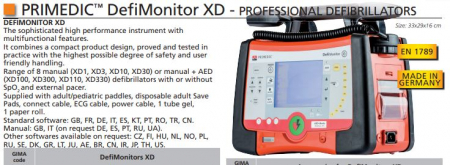Defibrilator Primedic™ DefiMonitor XD cu AED, Pusoximetru SpO2, Stimulator cardiac, Manual [4]