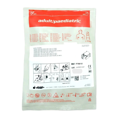 Electrozi de defibrilare FIAB adulți pentru Nihon Kohden cu mufă portocalie [1]