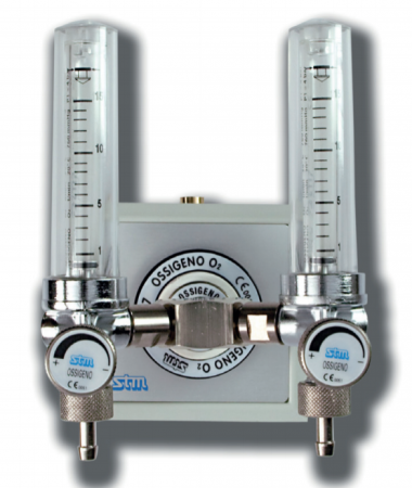 Oxigenatoare - Debitmetru dublu pentru oxigen, conector standard DIN.