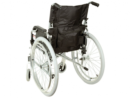 Fotoliu / scaun rulant cu sezut de 46 cm - țesut negru - Pliabil - ROYAL [1]