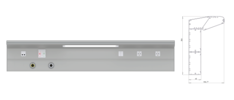 Rampa gaze medicale (oxigen, aer, vacum) - 1 post