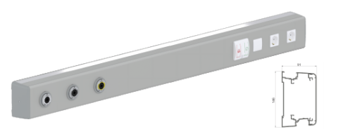 Rampa gaze medicale (oxigen, aer, vacum), multifunctionala - 1 post