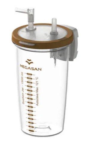 Medical - Recipient Aspirație Fluide și Secreții Megasan 1.5L / 2L / 3L | Colector Vacuum Medical Profesional