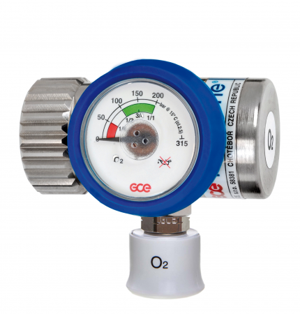 Regulatoare presiune gaze medicinale - Reductor presiune oxigen medicinal, iesire cupla rapida standard DIN
