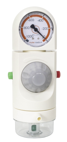 Console tavan sali operatie - Regulator vacuum Nanovac 0–1000 mbar cu cuplă DIN și vas de siguranță