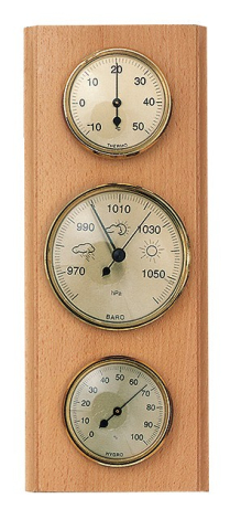Termohigrometre analogice - Stație meteo analogică din lemn de fag – Möller Therm GmbH