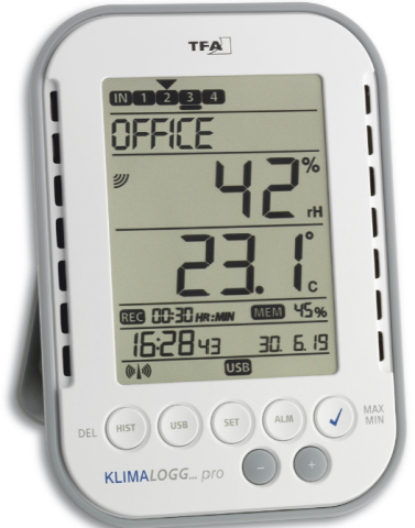 Metrologie - Termohigrometru profesional KLIMALOGG PRO cu data logger și certificat de etalonare