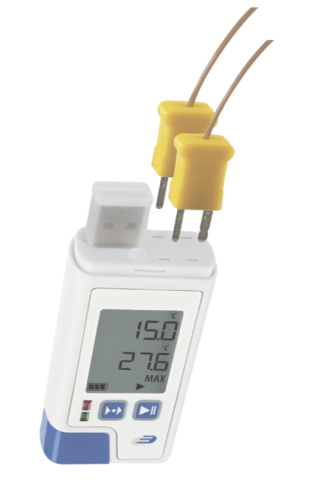 Metrologie - Termometru omologat LOG200 TC Data Logger 2 sonde certificat BRML