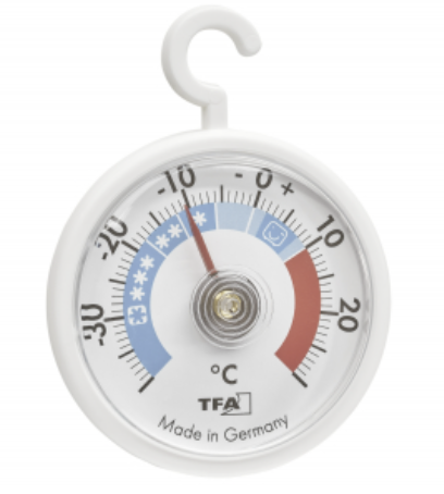 Barometre - Termometru analog rotund pentru frigider și congelator, -40/+30°C, carlig, import Germania, etalon BRML