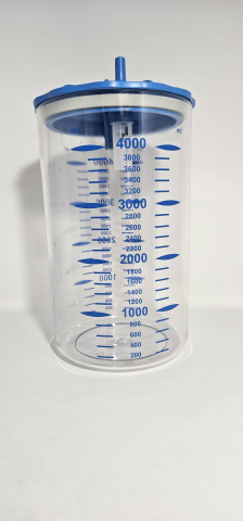 Vas aspiratie / Borcan colector secretii - Vas aspiratie secretii Borcan colector 4 Litri 4000 ml pentru aspirator chirurgical Maxi Aspeed autoclavabil