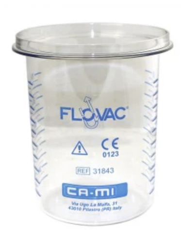 Vas/ Borcan reutilizabil, fara capac pentru saci de unica folosinta Flovac