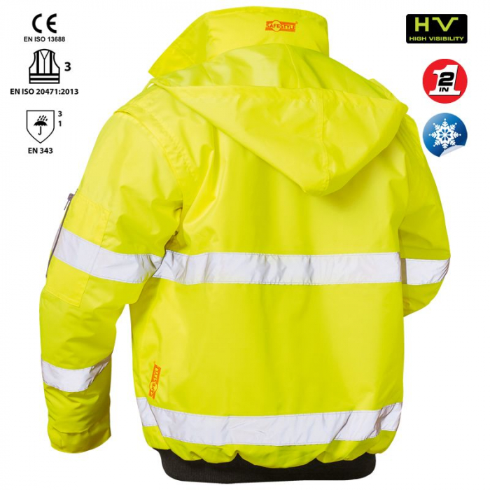Jacheta reflectorizanta Hi - Viz ROLAND model 2 in 1 [2]