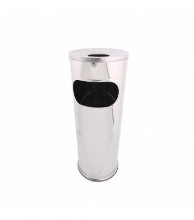 Produse curatenie - Cos cu scrumiera, inox, diametru 29,5 cm, inaltime 61.5 cm, argintiu
