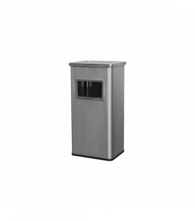 Produse curatenie - Cos gunoi cu scrumiera, inox, 40 litri