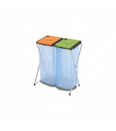 Produse curatenie - Suport sac menajer, Nature 2, portocaliu si verde